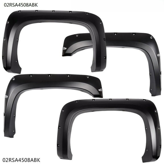 Fender Flares Textured Fit For 2002-08 Dodge Ram 1500 03-2009 Ram 2500 3500 4pcs