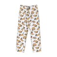 thumbnail image 6 of Uemuo Dachshund Dog Puppy Pattern Men's Wide Leg Palazzo Lounge Pants with Pockets Light Weight Loose Comfy Casual Pajama Pants-Small, 6 of 9