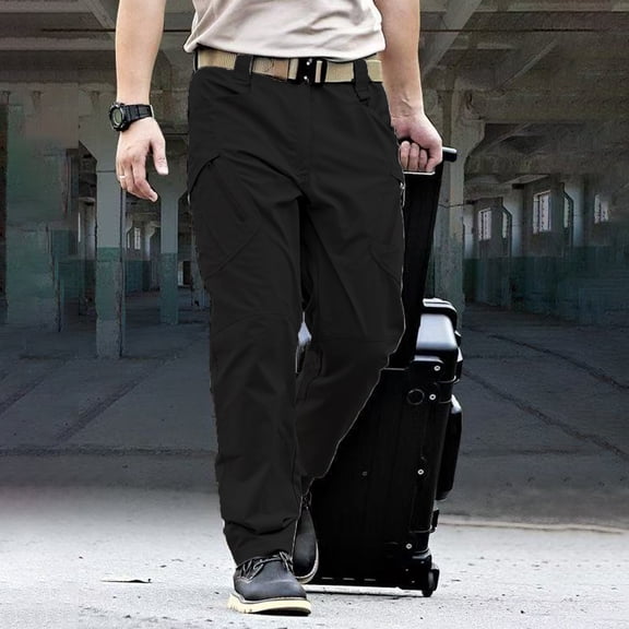 Men's Cargo Pants Multi-Pocket Stretch Rugged Outdoor Travel Casual Bottoms