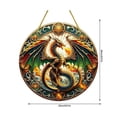 thumbnail image 3 of JoyMoreHome Celestial Dragon Pattern Suncatcher Stained Glass,Hanging Stained Glass for Windows,8inch Sun Catcher Garden Hangings Ornaments Decor for Home, 3 of 7