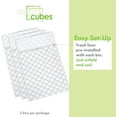 thumbnail image 5 of Clean Cubes 30-Gallon Pop-Up Trash Bins, 3-Pack, Trellis – Disposable, Collapsible, with Fitted Trash Bags, 5 of 7