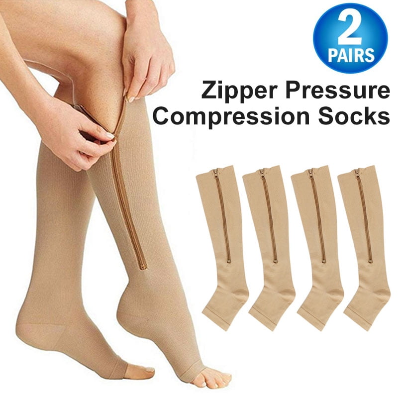 1 Pair Open Toe Calf Support Compression Stockings Compression Sleeve Vein US 