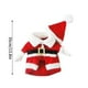 thumbnail image 3 of Christmas Dress Costume Pet Santa Claus Clothes Velvet Dresses Puppy Winter Cold Weather Coat Xmas Holiday Outfit Clothing Red Skirt Apparel, 3 of 9