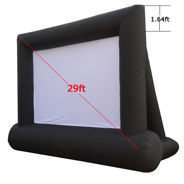 INTBUYING Outdoor Projector Inflatble Movie Screen Backyard Blow Up Theater 8x4m