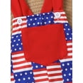 thumbnail image 6 of Suealasg Baby Boys Girls 4th of July Jumpsuit Shorts  Sleeveless Stars and Stripes Print Rompers Overalls 6M 12M 18M 24M 3T 4T Toddler Independence Day Clothes, 6 of 7