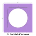 thumbnail image 2 of Pansy Purple Picture Frame Mat for 6x6 Frames - Circle Opening for 4x4 Photos - 25 Mats, 2 of 7
