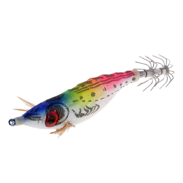 Señuelos de pesca de calamar de 3,9'' que brillan en la oscuridad para agua salada, cebo luminoso para camarones 08