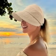 thumbnail image 3 of Mauxuk UPF 50+ Foldable Sun Hat Wide Brim UV Protection Ponytail Friendly Adjustable Drawstring for Beach Fishing Hiking Outdoor, 3 of 5
