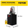 thumbnail image 6 of VEVOR 20 Quart 12V Hydraulic Pump Double Acting Dump Trailer (3200 PSI), 6 of 12
