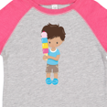 thumbnail image 4 of Inktastic Boy with Ice Cream, Latino Boy, Ice Cream Cone Boys Toddler T-Shirt, 4 of 5