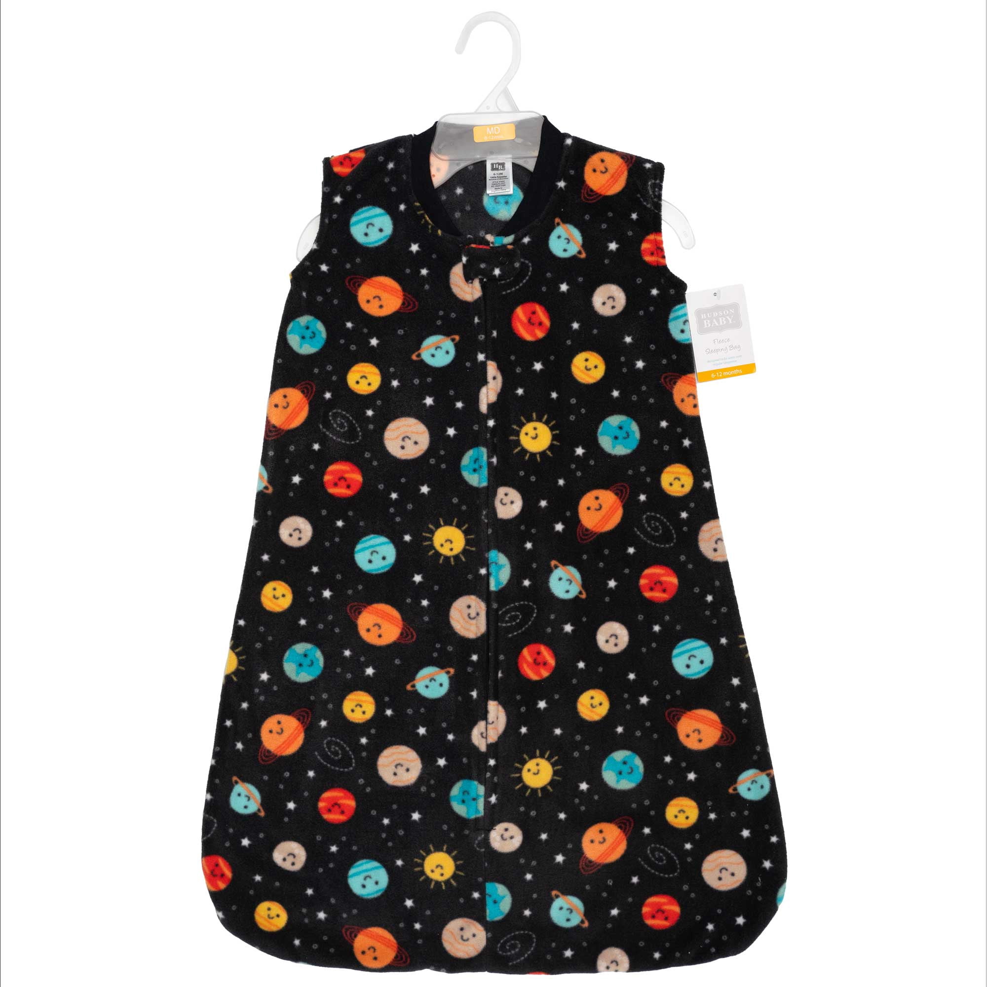 Hudson Baby Infant Boys Fleece Sleeping Bag, Sack, Blanket, Happy Planets, 6-12 Months