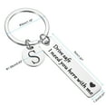 thumbnail image 2 of Uxcell Drive Safe Keychain, 1 Set Letter S Keychain I Need You Here with Me, Silver, 2 of 6