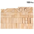 thumbnail image 4 of QJUHUNG 100 Wooden Building Blocks Educational Toys For Kids, 4 of 8
