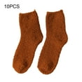 thumbnail image 4 of Minnieouse Calcetines de textura Extra gruesos y elásticos de 10 piezas para todas las formas de los pies superficie lisa resistente al desgaste Medias Café, 4 of 6