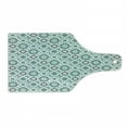 thumbnail image 1 of Quatrefoil Cutting Board, Old Fashioned Style Mosaic with Simple Pastel Daisies Spanish Flowers, Tempered Glass Cutting and Serving Board, Wine Bottle Shape, Turquoise Grey White, by Ambesonne, 1 of 1