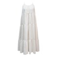 thumbnail image 5 of EliteGoogv Womens Maxi Dresses U Neck Sleeveless Backless Dresses For Women Pleated Side Pocket Summer Dresses Beach Vacation Wedding Guest Dresses Beige, 5 of 5
