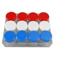 thumbnail image 1 of Caja separada de medicina pequeña, 12 rejillas, botella transparente, cuerpo, espiral, redondo, organizador de medicina para joyería, botones, colores mezclados, 1 of 8