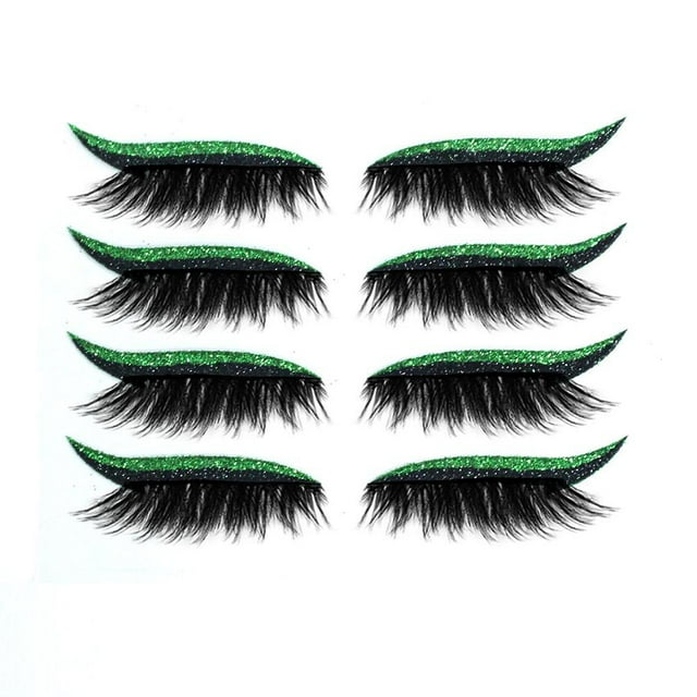 Palacas de delineador de ojos y pestañas reutilizables 7 Color impermeable pegatinas de pestañas de alineador reutilizable fácil de usar y eliminar 4 par Inevent CE008554-05