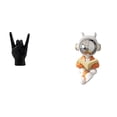 thumbnail image 1 of Estatua del gesto de la roca,Estatuas y figuras de dedos con gestos de música rock,Estatua del astronauta,Figura decorativa espacial de estatua de astronauta,Escultura de figura de escritorio, 1 of 8
