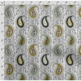 thumbnail image 4 of Soimoi Asian Paisley Printed, Cotton Satin Spandex, Sewing Fabric by The Yard 54 Inch Wide, Decorative Fabric for Dresses and Home Accents, Black&White, 4 of 5