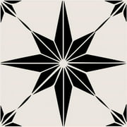 HomeRoots 473129 4 x 4 in. Black & White Mono Cross Peel & Stick Tiles