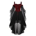 thumbnail image 4 of Women's Gothic Style Long Sleeve Dress Slim Fit Stage Performance For Evening Party Cosplay Attire, 4 of 6