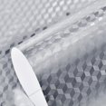 thumbnail image 2 of 16"X79" Silver Texture Contact Paper Kitchen Oil Proof Wallpaper Peel and Stick Contact Paper Self Adhesive Aluminum Foil Waterproof Wallpaper for Kitchen Countertop Cabinet Drawer Liner Shelf Liner, 2 of 7