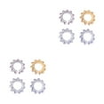 thumbnail image 2 of Wweixi Nipples Rings Fashionable Body Ornament Comfortable Convenient Piercing Durable Pedant Jewelries for Dressing Square 4 Pieces 2Set, 2 of 6