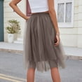 thumbnail image 6 of BRDFRL Women A-Line Tulle Skirt Tutu Knee Length Gray XL, 6 of 6