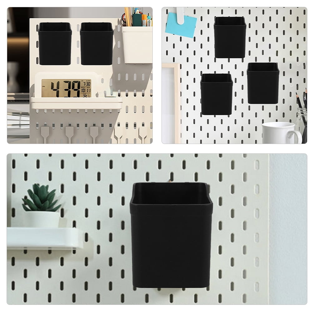 FENGGUIQU 8-Piece Black ABS Pegboard Hooks and Accessories for Kitchen, Office, Garage Organization and Storage