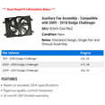 thumbnail image 2 of Auxiliary Fan Assembly - Compatible with 2009 - 2018 Dodge Challenger 2010 2011 2012 2013 2014 2015 2016 2017, 2 of 2