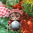 thumbnail image 4 of CuiLiyq Christmas Tree Ornaments, Acrylic Christmas Hat Kitten Pendant, For Family Festivals Wedding Party Ornaments and Christmas Gifts, 4 of 5