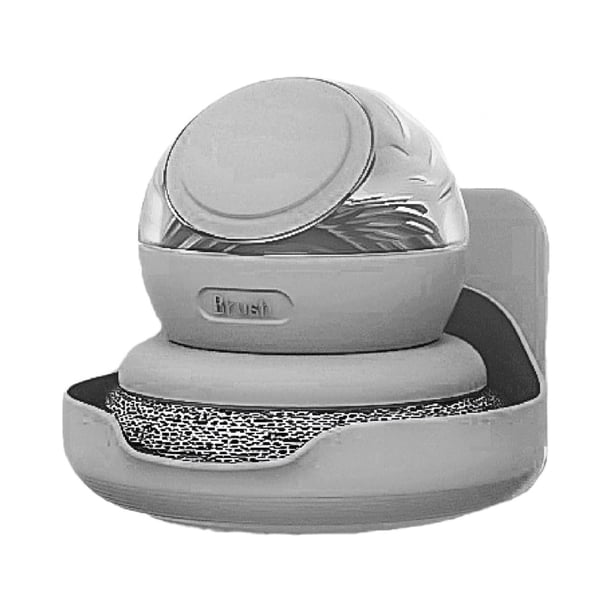Cepillo dispensador de jabón de cocina, cepillo de limpieza prensador, depósito de líquido incorporado Gris