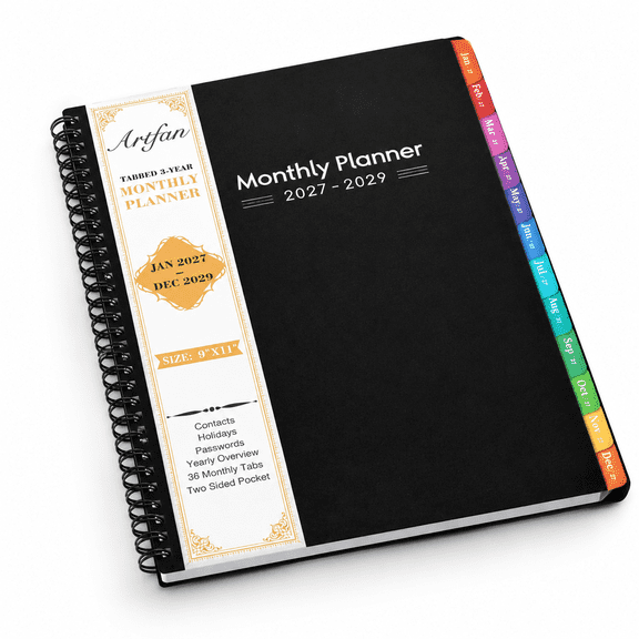2027-2029 Monthly Planner - 3 Year Jan 2027 Dec 2029