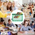 thumbnail image 6 of ALAZA 2 Pack Pencil Pouch Green Wavy Pencil Case for 3 Ring Binder Clear Window Pencil Bag Organizers, 6 of 6