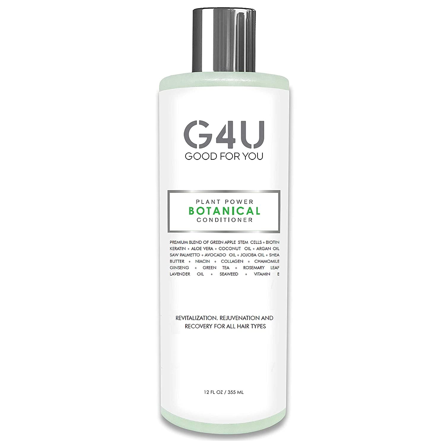 G4U Botanical Hair Conditioner For Women And Men All Hair Types, Dry,  Damaged, Color Treated. Sulfate Free Natural Plant Based With Keratin,  Biotin And More. Ideal For Home, Spas, Salons. 12 Fl