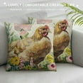 thumbnail image 3 of Qinduosi Happy Easter Bunny Decorative Throw Pillow Covers Set of , en Rabbit Flowers Porch Outdoor Home Decor, Floral Bowknot Vintage Couch Cushion Case, 3 of 5