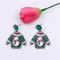 thumbnail image 2 of BNNG Sparkly Christmas Earrings For Women Sweaters Christmas Earrings Earrings Cute Santa Christmas Tree Snowman Earrings Earrings Female Female Halloween Festive Ear Accessories, 2 of 7