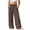 Brown a1, variant on Girls Palazzo Pants Elastic Waist Wide Leg Pants Summer Flowy Boho Beach Vacation Lounge Trousers with Pockets Size 3-14 Years
