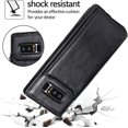 thumbnail image 5 of Design for Samsung Galaxy Note 8 Case with Tempered Glass Screen Protector Credit Card Holder Slot, PU Leather Wallet Phone Cases Stand Kickstand Protective Cover for Glaxay Note8 S8 Men Black, 5 of 12