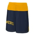 thumbnail image 3 of Youth Gold Milwaukee Brewers 7th Inning Stretch Shorts, 3 of 3