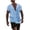 j11-Blue, variant on Summer Solid Color Shirt For Men Short Sleeve Band Collar Button Up Shirts Male Comfortable Breathable Versatile Tops,L