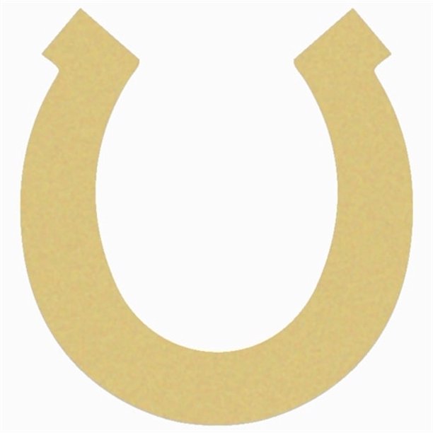 Wooden Horseshoe Shape, Unfinished Wood Craft, DIY 6'' Lot of 10