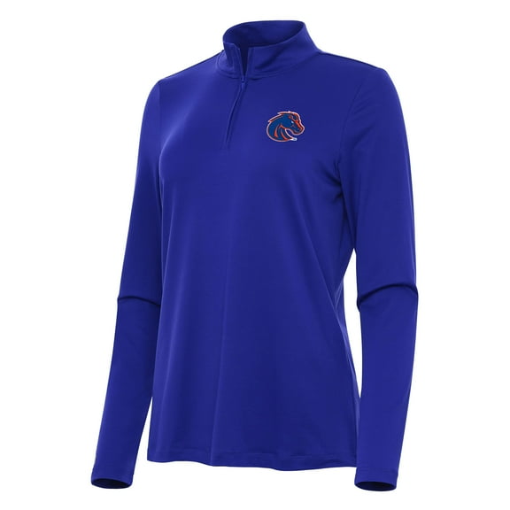 Women's Antigua Royal Boise State Broncos Reprocess Quarter-Zip Top