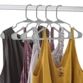 thumbnail image 2 of Royale Linens 40 Pack Grey Plastic Hangers for Clothes - Heavy Duty Clothes Hanger for Everyday Use - Lightweight & Space Saving Notched Plastic Hangers, 2 of 9