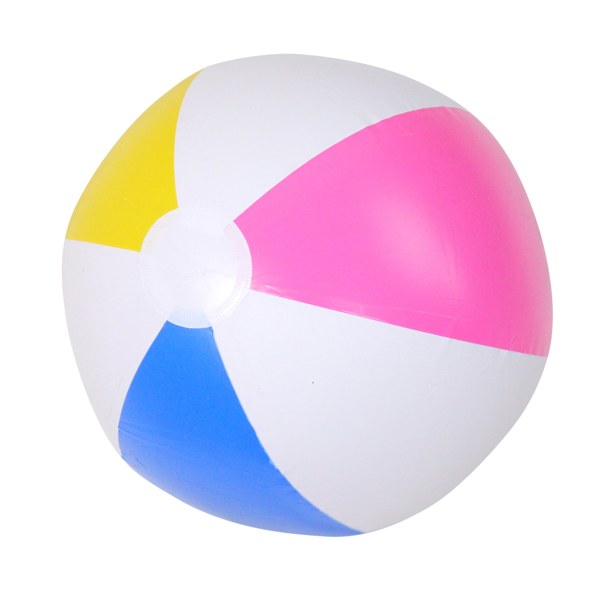 KIDS FUN SUMMER TOY 20 INCH PINK CIRCLES INFLATABLE BLOW UP NOVELTY BEACH BALL 