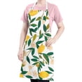thumbnail image 5 of Yellow Lemon Fruit Flowers White Pattern Apron-Garden Aprons for Women with Pockets-Cotton Linen Waterproof Kitchen Cooking Gardening Aprons Adjustable for Kitchen,Cooking,BBQ and Salon 33x27 Inch, 5 of 7