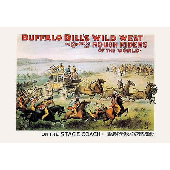 Buffalo Bill: On the Stagecoach Fine art canvas print (20" x 30")