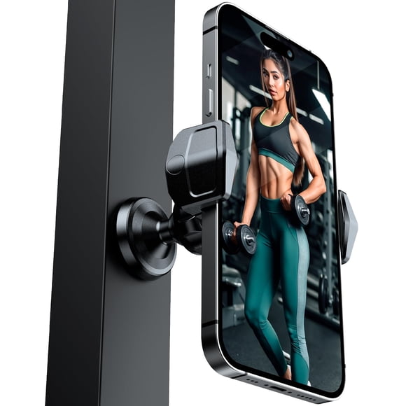 Soporte magnético para teléfono NIYEVN Gym, giratorio 360° para 4-7 pulgadas
