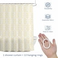 thumbnail image 4 of Baroque Pattern Shower Curtain for Bathroom, Yellow Vintage Abstract Flowers Texture Waterproof Cloth Fabric Bathroom Accessories Set with 12 Rust Proof Plastic Hooks, 72"x78", 4 of 9